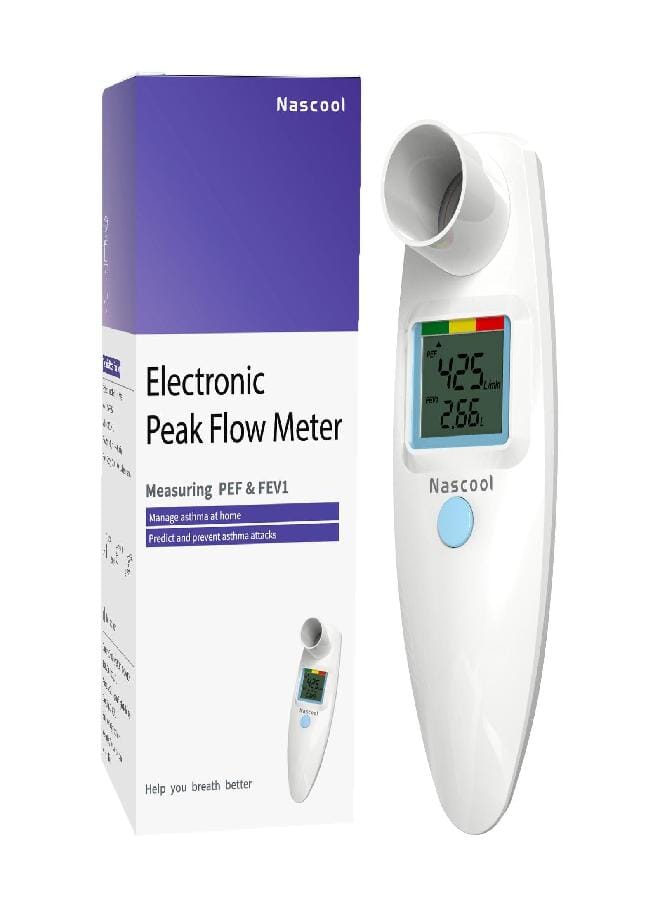 Digital Peak Flow Meter,Home Medical with Tracking Software Manually Recording-Accurate & Reliable Spirometer for Asthma COPD Adult Kids - Image 1